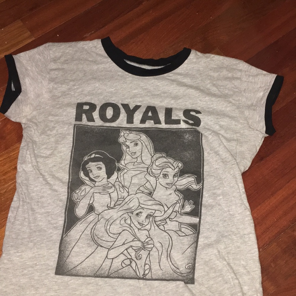 Grey and black crop top